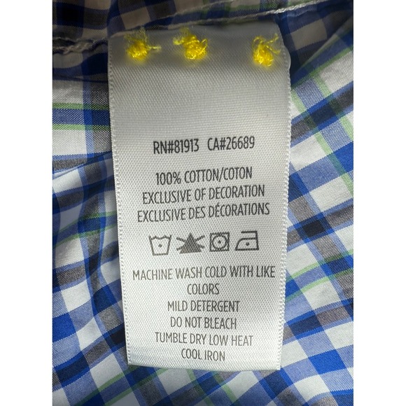 Robert Graham Mens L Gingham Check Short Sleeve Button Down Shirt Tailored Fit - Picture 5 of 12